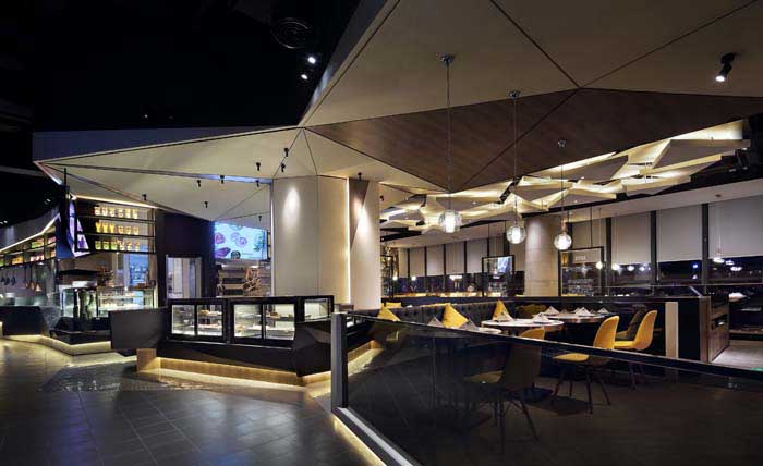 265m2鄭州管城區(qū)西餐廳裝修設(shè)計(jì)效果圖