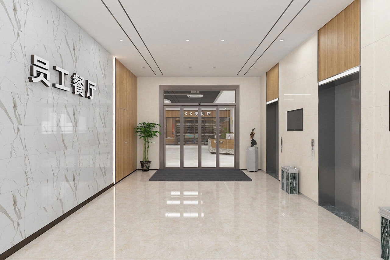 工廠員工食堂設計-廠區(qū)食堂裝修設計效果圖