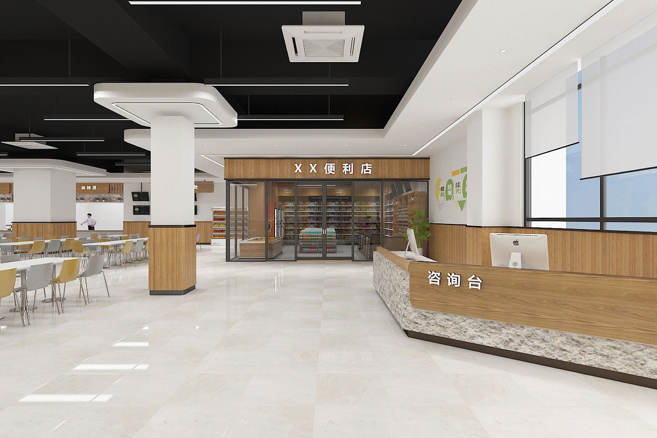 工廠員工食堂設計-廠區(qū)食堂裝修設計效果圖