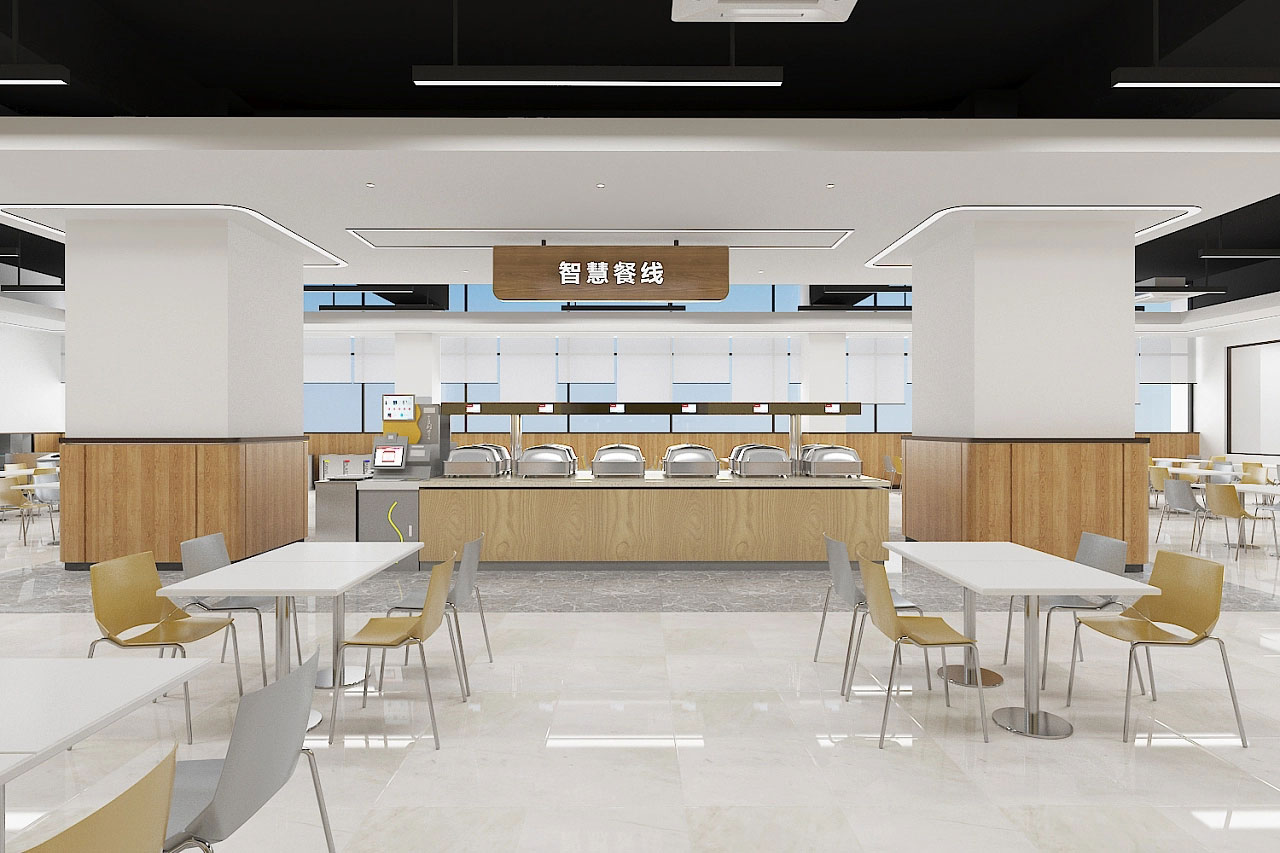 工廠員工食堂設計-廠區(qū)食堂裝修設計效果圖