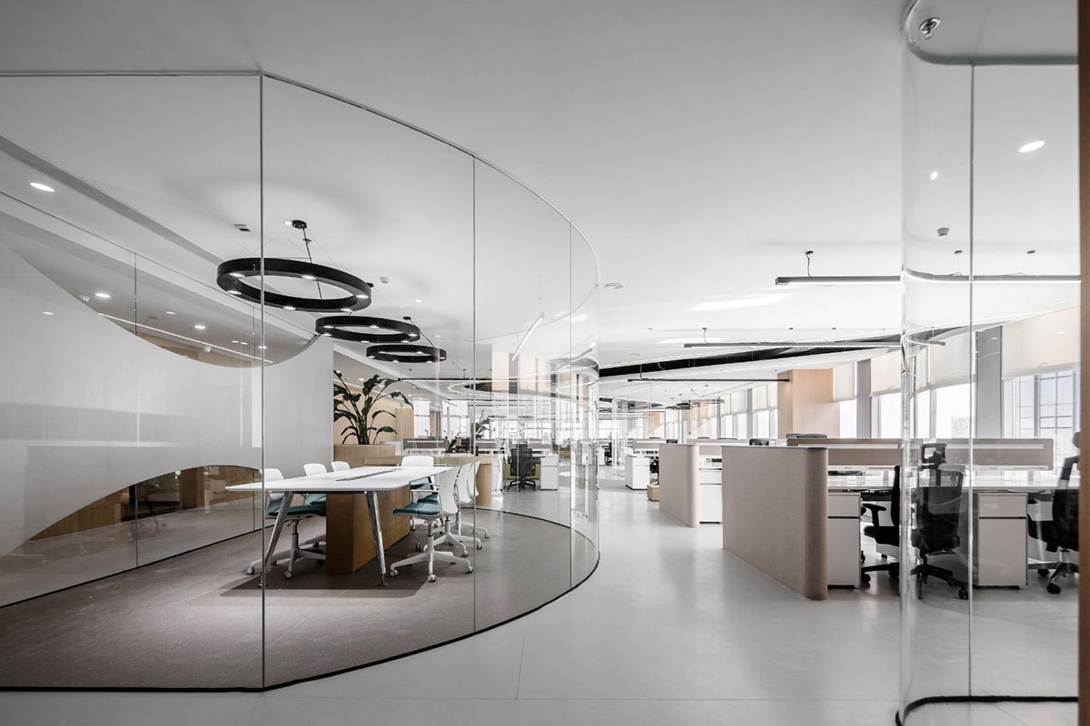 鄭州辦公室全案設(shè)計-1500平米裝修施工效果圖