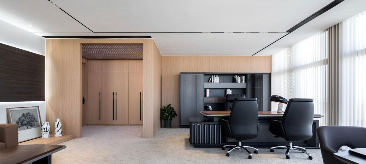 鄭州辦公室全案設(shè)計-1500平米裝修施工效果圖