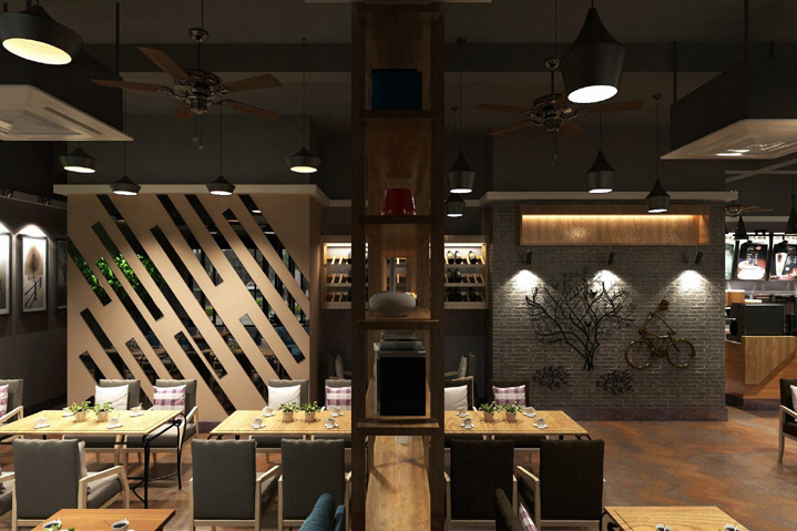 120平米咖啡店設(shè)計裝修效果圖