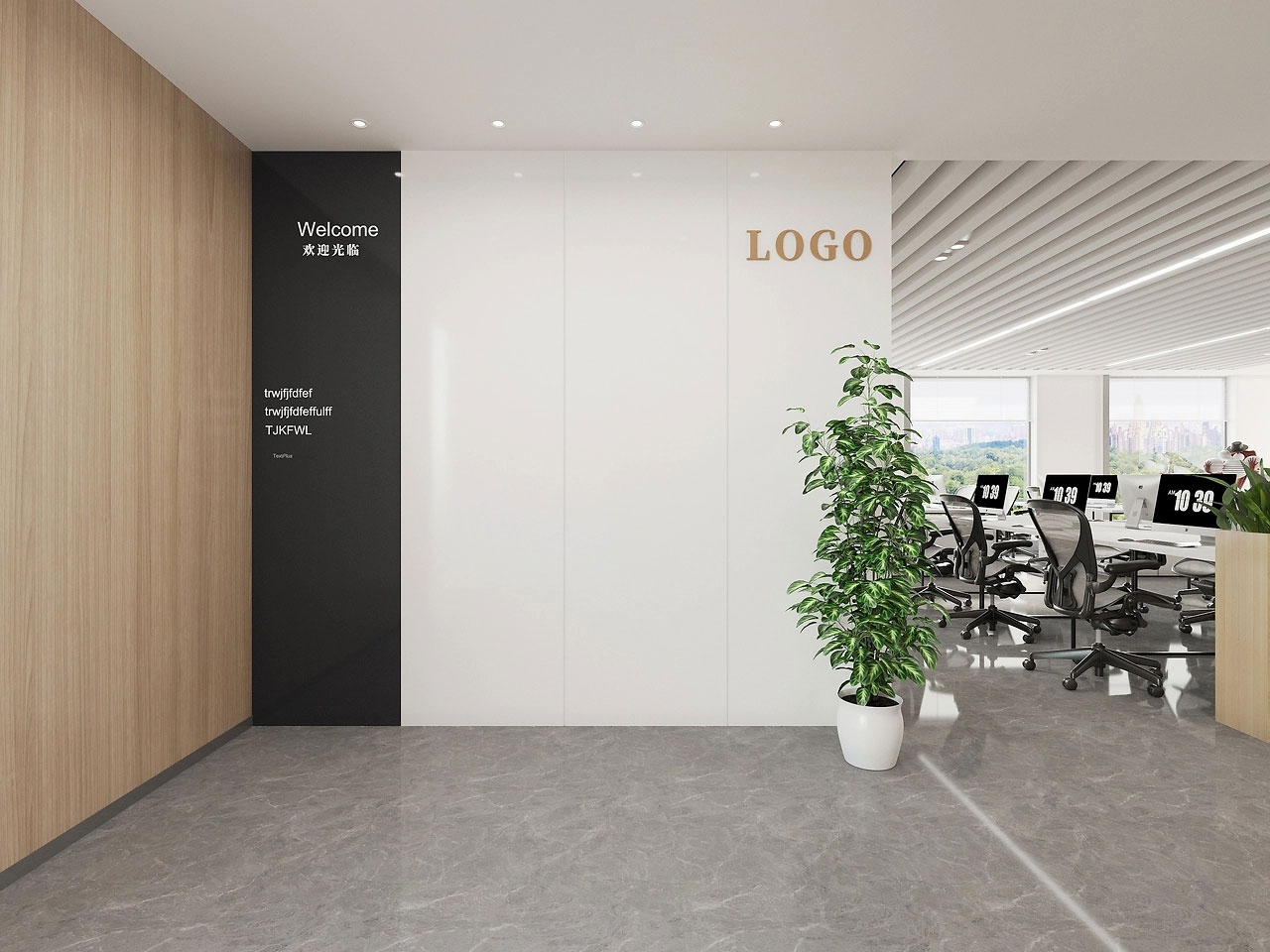 500平米鄭州辦公室裝修設(shè)計效果圖