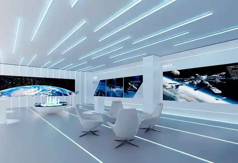 鄭州某科技企業(yè)展廳設(shè)計:未來感與互動性的完美結(jié)合