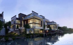 最新黑白色配比大方新中式風(fēng)格別墅外觀(guān)裝修效