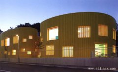 最新杏黃色創(chuàng)意后現(xiàn)代風(fēng)格小型商場(chǎng)外觀(guān)裝修效